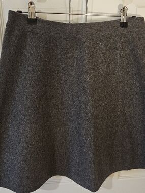 Tahari Womens Gray Wool Blend Skirt
